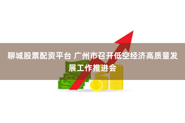 聊城股票配资平台 广州市召开低空经济高质量发展工作推进会